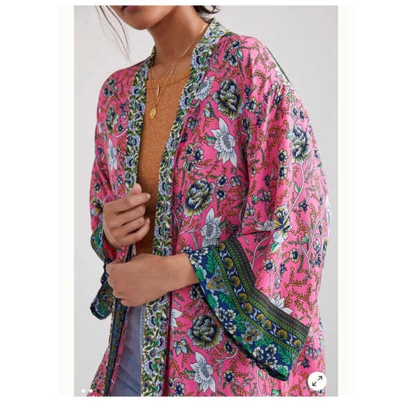 NWT Anthropologie Floral Vine Kimono - Picture 3 of 6